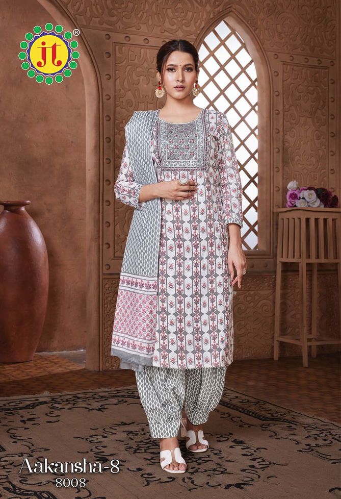 Jt Aakansha 8 Designer Cotton Dress Material Catalog
